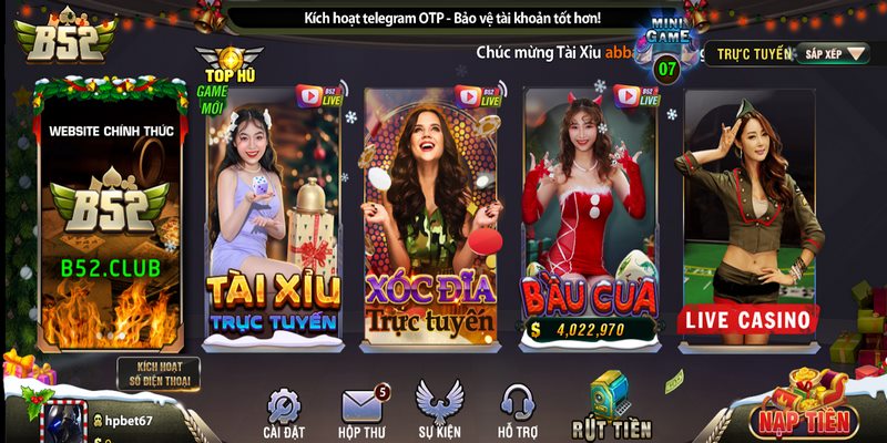 Casino game B52Club ra đời nhận được sự hưởng ứng nồng nhiệt